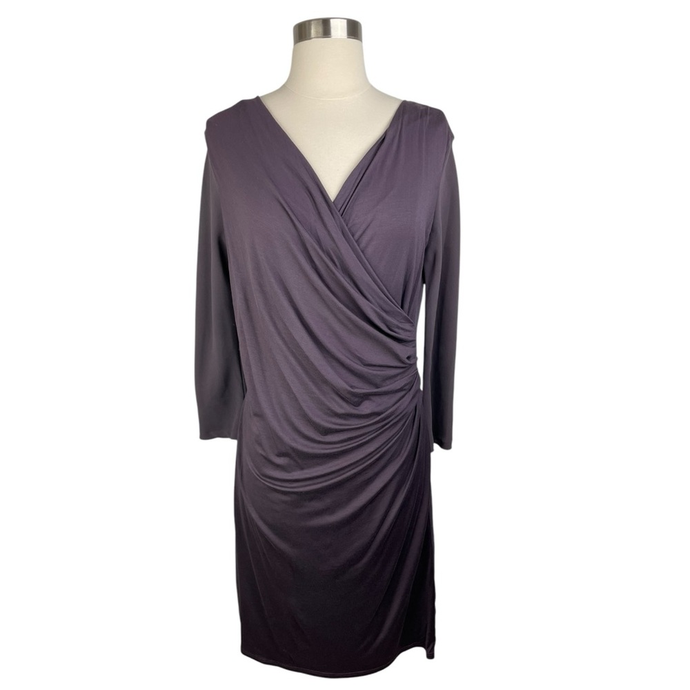 MaxMara Purple Plum Dress Formal Elegant Crepe Wedding Guest - US Size Medium